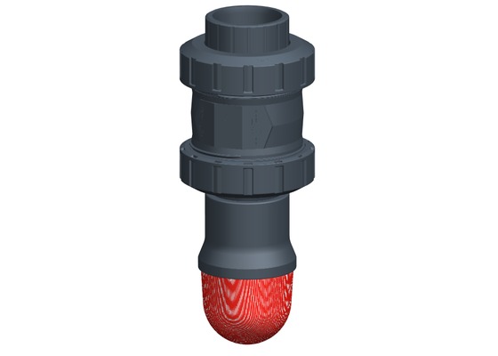 Клапан обратный нижний, GF, PVC-U, тип 561, клеевые раструбы, метрические