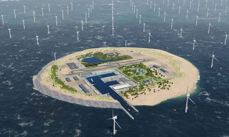 Ветровая энергетика: искусственный остров и оффшорная электростанция