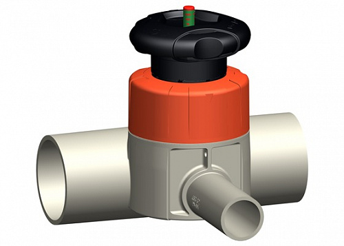Клапан мембранный, GF, PP-R, тип 519, стыковая сварка, без силикона